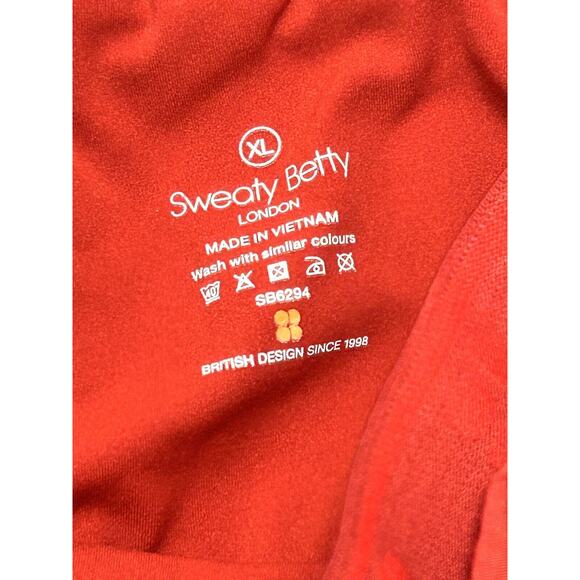 Sweaty Betty Red Running Athletic Shorts Size XL Womens Lined Inseam 2 - Picture 6 of 6